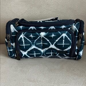 EUC Lug Trolley Mini Cosmetic Case in Diamond Navy